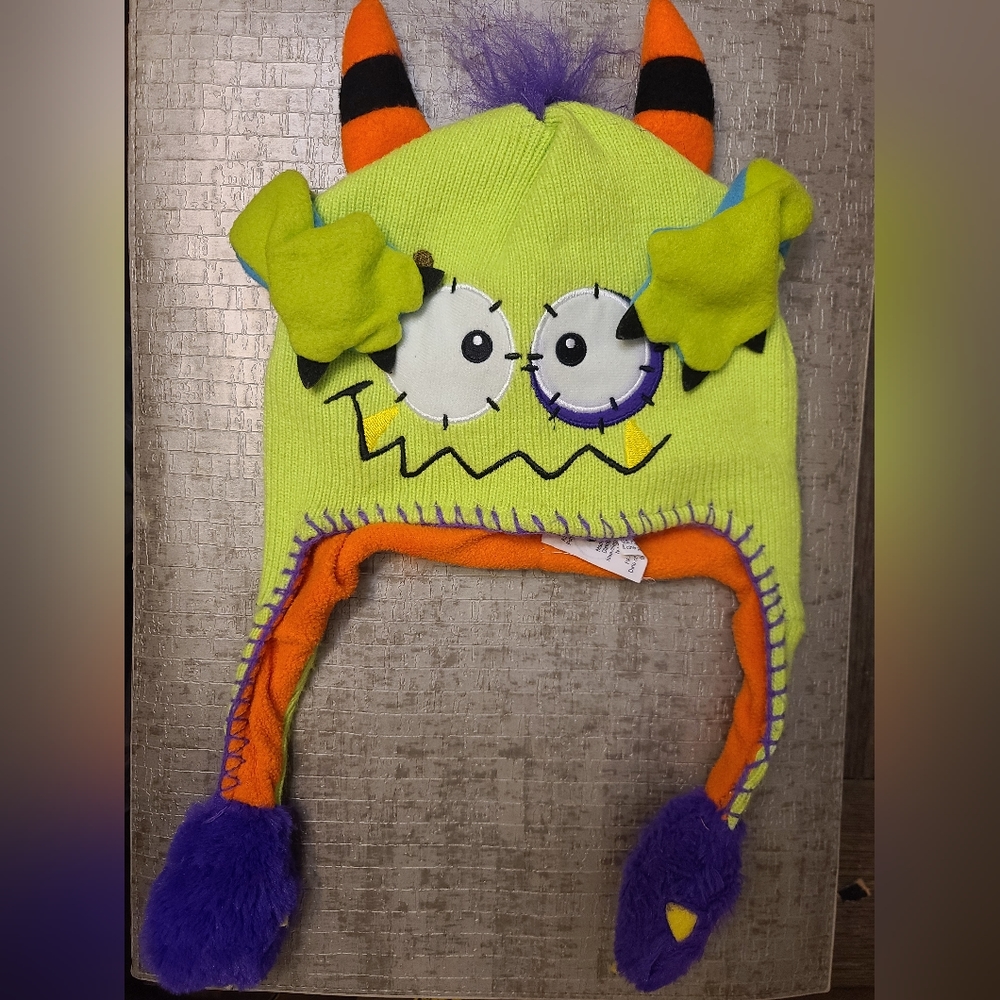 Flipeez Green Monster Winter Hat OSFM